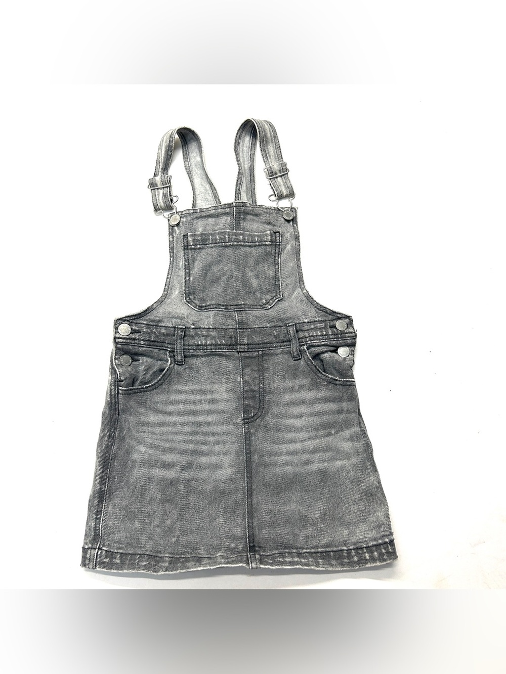 art class Gray Stone Wash Denim Overall Shortall Dress Jumper